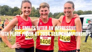 All smiles after an impressive 11th place finish at the SEAA Championships | Lewes Athletics Club