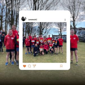 Before the race. Lewes AC prepare to run the ESSCCL fixture at Pett