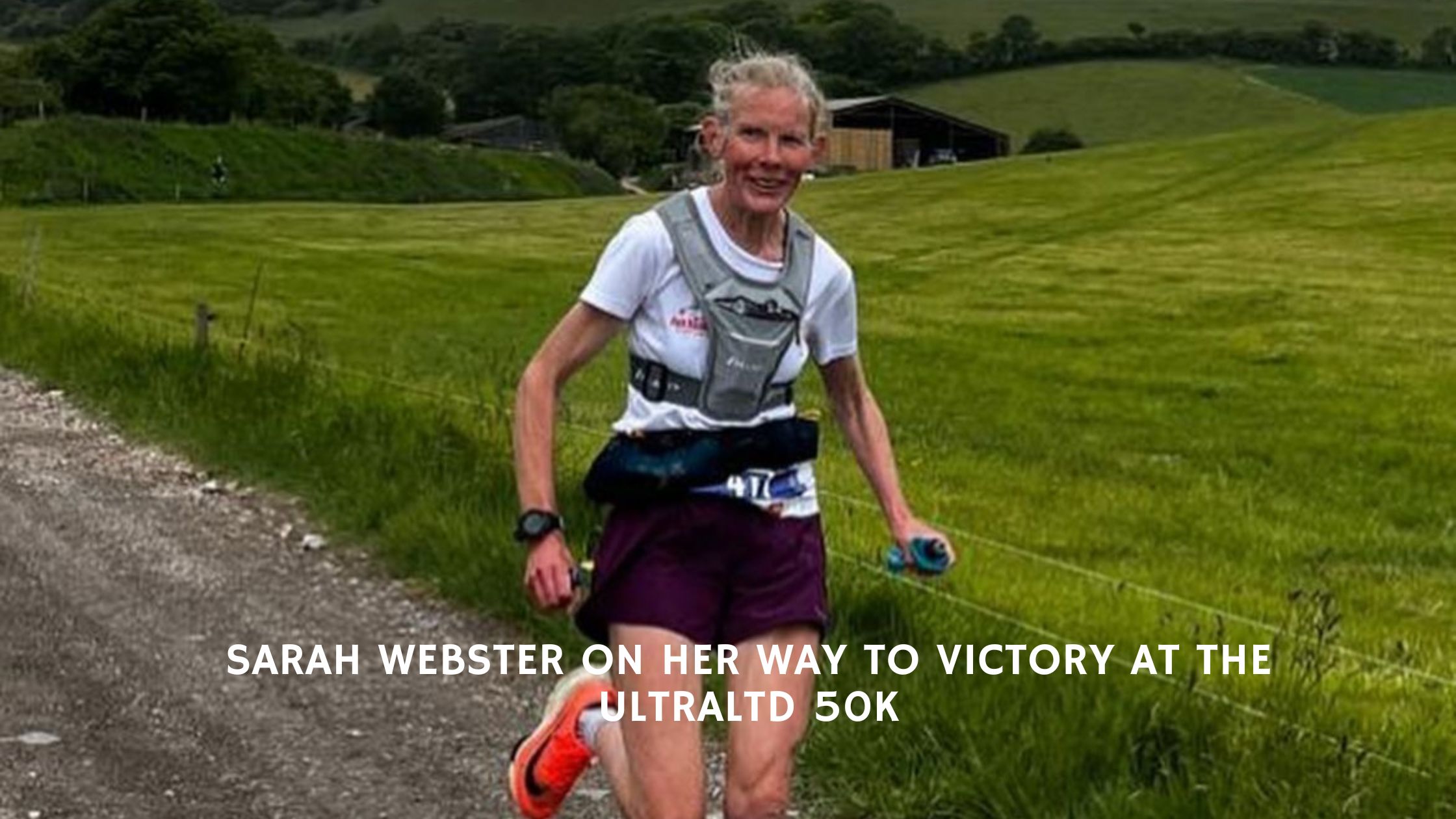 Lewes AC's Sarah Webster on her way to victory at the UltraLtd 50k Lewes AC's Sarah Webster on her way to victory at the UltraLtd 50k