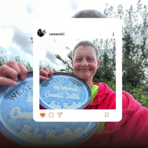 Sarah Robinson claims first V60 woman place at the 2025 Weald Challenge Half Marathon