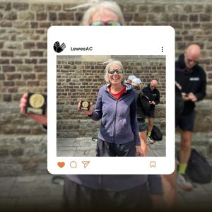All smiles! Karin Divall claims V65 top spot at 2025 Hastings 5 Miles Sussex Grand Prix Race 