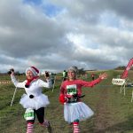 2024 Lewes Downland Santa Run Santa Claire and Libby