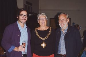 Chair and Former Chair with the Mayor | Lewes Athletic Club's 40th birthday
