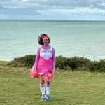 Newly qualifed Lewes AC Coach Julie Deakin brings colour and fun to the Beachy Head Half Marathon