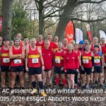 Lewes AC assemble at the ESSCCL Abbotts Wood 2025 fixture