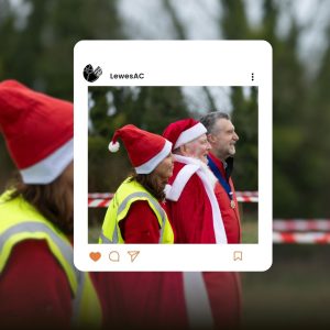 Father Christmas starts the 2025 Lewes Downland Santa Run