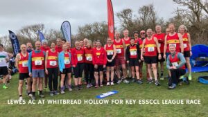Lewes AC Lines up at the start of the 2025/2026 ESSCCL Whitbread Hollow Fixture