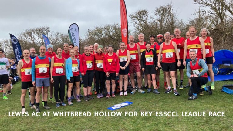 Lewes AC Lines up at the start of the 2025/2026 ESSCCL Whitbread Hollow Fixture