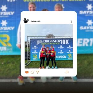 LAC women celebrate at 2026 Chichester 10k
