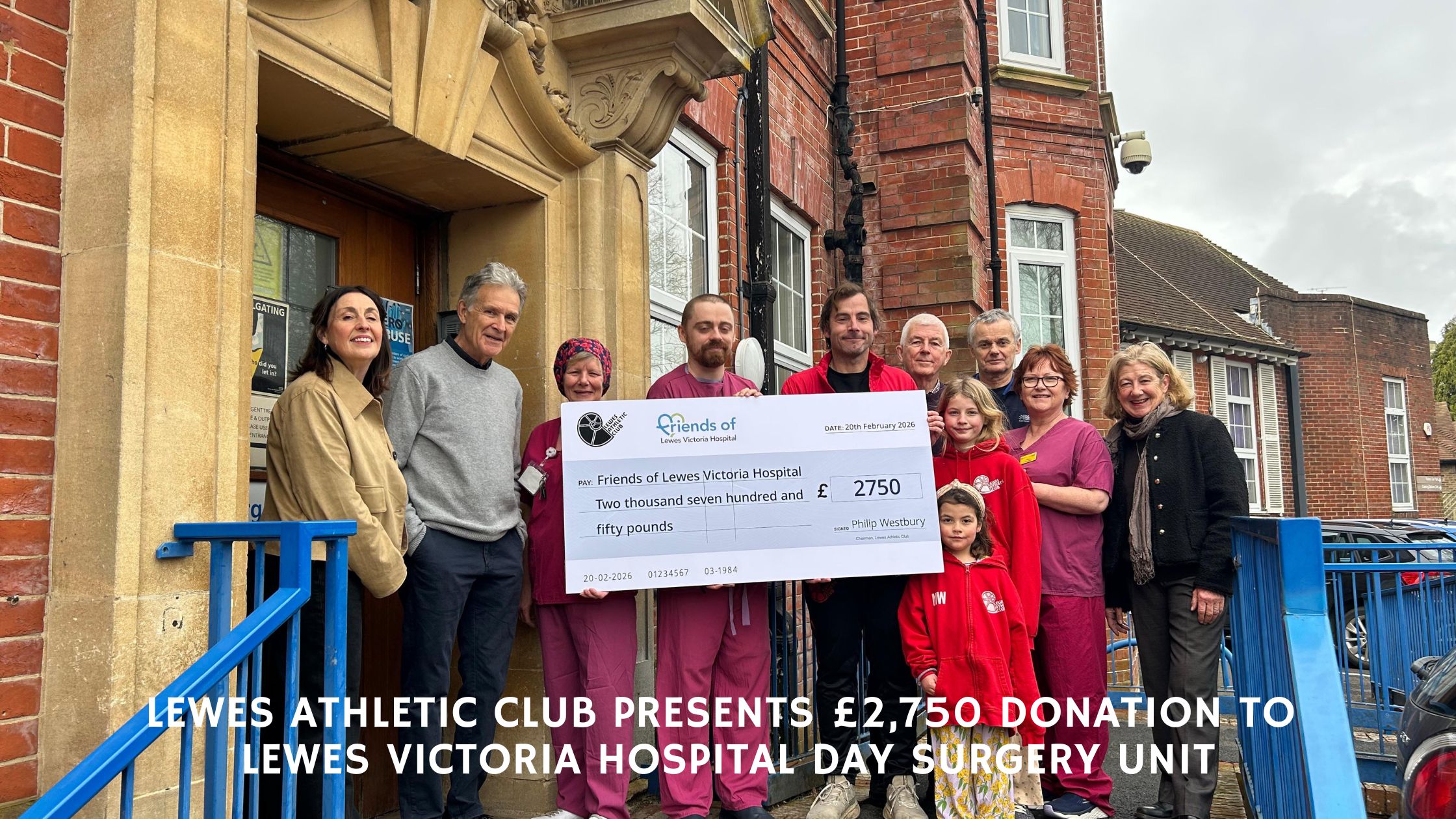 Lewes AC Presents Cheque to FOLVH