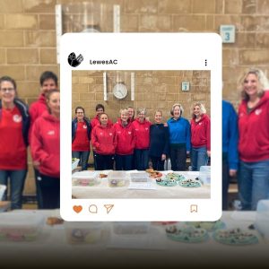 Volunteers serve refreshments at the 2026 Lewes AC Easter 10k