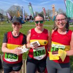 Lewes AC enjoys post run cake courtesy of Fittleworth Flyers at the 2026 WSFRL Flyers5@Thakeham trail event.